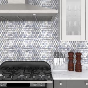 Villa Beaumont Shadow 1.5 in. Hexagon Ceramic Mosaic Floor